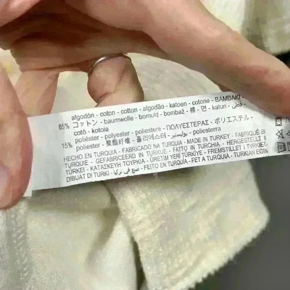 ZARA Cabana Resort Relaxed Button Up Collared Textured Linen Look Top Women XL - Picture 6 of 10